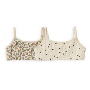 Rylee + Cru Girls Bralette Set | Bloom Floral & Polka Dot | Size 6–7